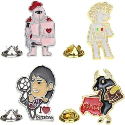 New Cute Football Player Badges For Backpack Womens Brooch Anime Avatar Lapel Pins Brooches For Women Pins Badges On Clothes