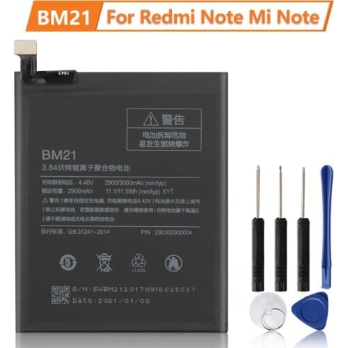 XiaoMi Original Replacement Battery BM21 For XiaoMi Redmi Note 5.7 Redrice 100% New Authentic Phone Battery 2900mAh