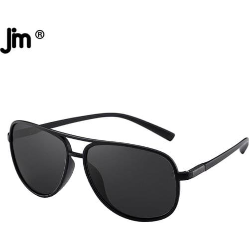 JM Ultralight Classic Pilot Men Women TR Frame Polarized Sunglasses Vintage Double Bridge Driving Fishing Sunglasses