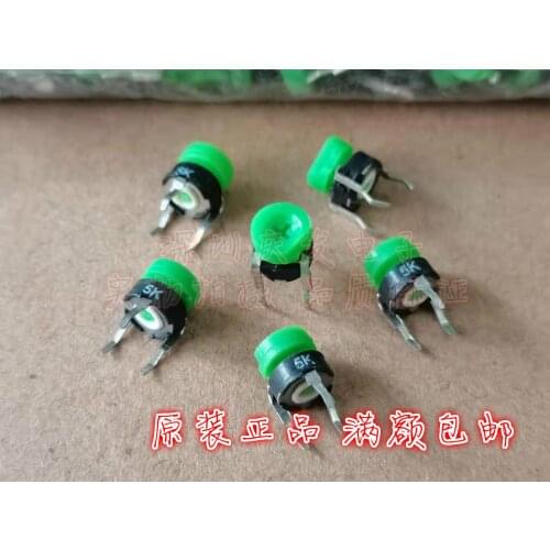 Original New 100% adjustable potentiometer adjustable resistance PT06 5K diameter 6MM horizontal 3pin (SWITCH)
