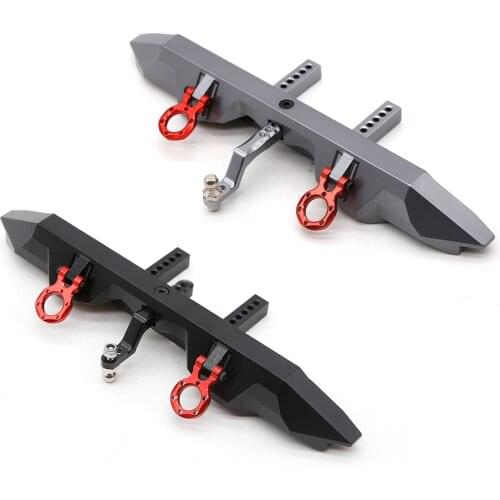 RCTOYFUN 1pcs Black / Silver Metal Rear Bumper Upgrade Appearance Accessories For 1/10 Remote Control Cralwer Car TRAXXAS TRX-4