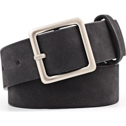 Fashion New Designer Black Red White Wide Leather Belt Waistband Female Vintage Square Pin Buckle Waist Belts for Women Dresses