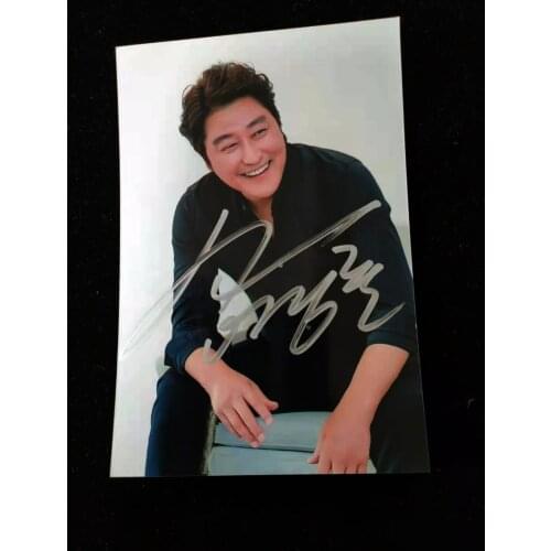 Hand autographed SONG KANG-HO photo signed in person 4*6 K-POP 032021A