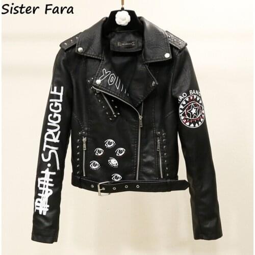 Женские модные кожаные куртки Sister fara China At AliExpress