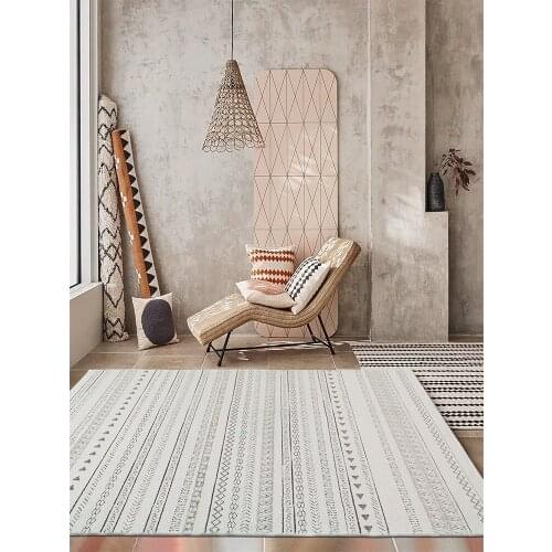 Nordic Morocco Rugs And Carpet For Living Room Shaggy Fluffy Bedroom Rug Anti-skid Hallway Bedside Vintage Carpets Mat Ethnic