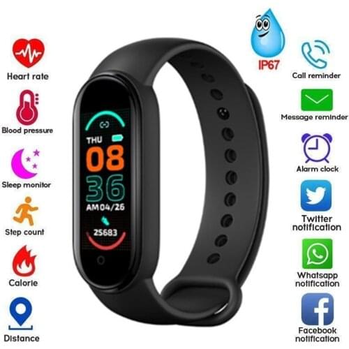 M6 Smart Band Watches Women Mens Watch Blood Pressure Monitor Sports Fitness Bracelet Smartwatch For Android IOS