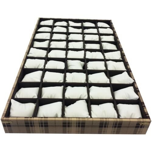 Standmarket 45 Eye Plated Plaid Pattern Watch And Jewelry Table