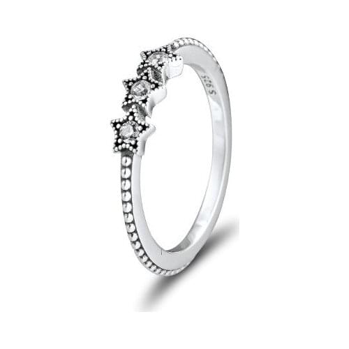 Clear CZ Celestial Stars Ring Jewelry 925 Sterling Silver Female Rings for Women Simple Classic Crystal Rings Jewelry Accessory