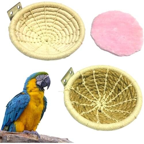 1PC Pet Shop Bird Parrot Cotton Rope Breeding Hatching Nest House Bed Hanging Cage Birdcage Decor Pets Supplies Drop Shipping