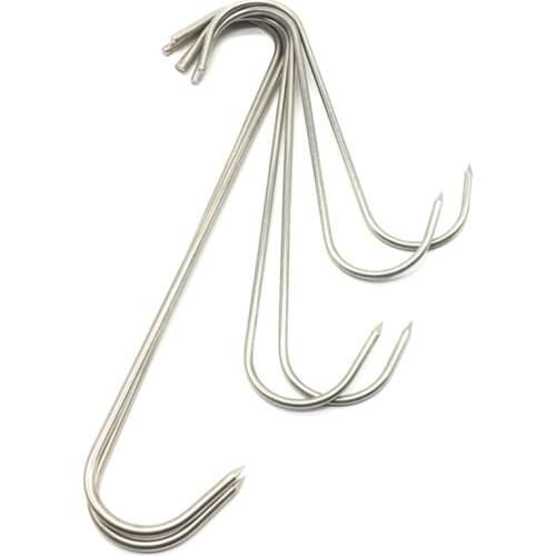 1 pcs S Shaped Stainless Steel Beef hook Roast Meat Squab Chicken Wing Ring kitchen Hooks Store Restaurant BBQ Bacon hotel Tools