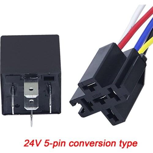 1 Piece Waterproof Automotive Relay 12v 5pin 40a Car Relay 12v 4pin With Black Red Copper Terminal Auto Relay With Relay Socket