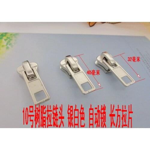 10# zipper sliders used for size10 resin zippers rectangle silver plating pullers/5pcs/50pcs wholesale free shipping