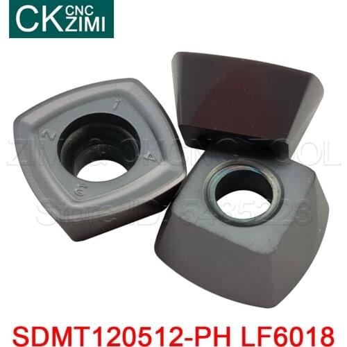10p SDMT120512-PH LF6018 Carbide inserts Feed fast Milling insert Milling cutter CNC Tool SDMT Turning tools For stainless steel