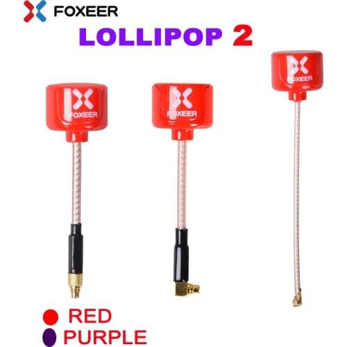 2pcs Foxeer Lollipop 2 5.8G Super Mini FPV Antenna 2.5Dbi RHCP UFL/MMCX for RC FPV Racing Drone Multirotor