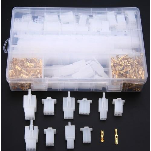 580 Pieces Terminal Connector Nylon&Copper Motorcycle Car Electrical Wire Connector Terminal 2.8mm 2/3/4/6/9 Pin Mayitr