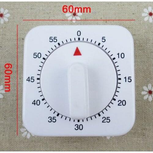 60 Mins Mechanical Kitchen Cooking Game Count Down Timer Counter Alarm White