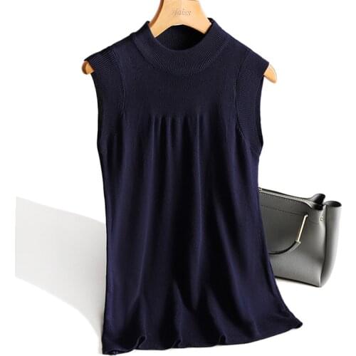 AOSSVIAO O-neck knitted vest womens sweater spring summer new Korean slim wild vest sleeveless sweater hollow out pullover 2021