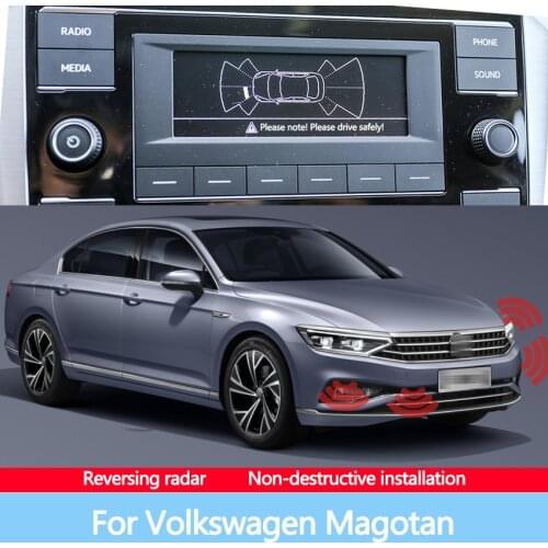 Car Sensors Buzzer Car Parking Sensor Kit Reverse Backup Radar Sound Alert Indicator Probe System For Volkswagen Magotan 2019