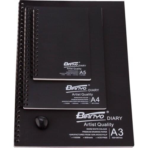 Bianyo A4/A5 Sketchbook Notebook for Drawing Painting Graffiti Hard Cover Sketch Diary Book Office School Supplies