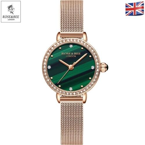 2021 Japan Quartz Fashion Casual Malachite Green Dial top Luxury Brand Ladies Watch Stainless Steel Women Rhinestones Watches