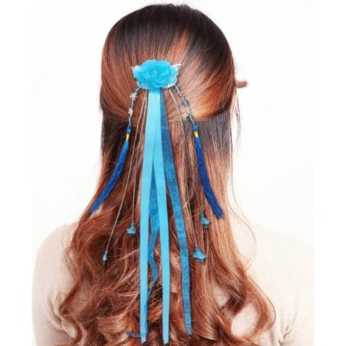 Children Bows Hair Clips for Woman Girls festival Gift acrylic Flower ribbon Headwear Safety Barrettes Kid Accessories headdress