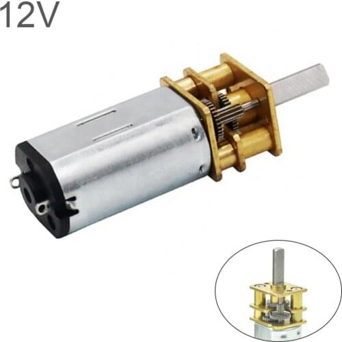DC 12V N20 Mini Micro Metal Gear Motor with Gear wheel 78/100/200/300/600/1000RPM Gearbox Reducer Electric Motor DIY Toy
