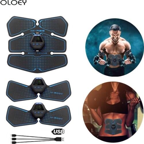 EMS Muscle Electro Stimulator Gym Electrostimulator Abdominal Electric Massager Training Apparatus Fitness Machine Building Body
