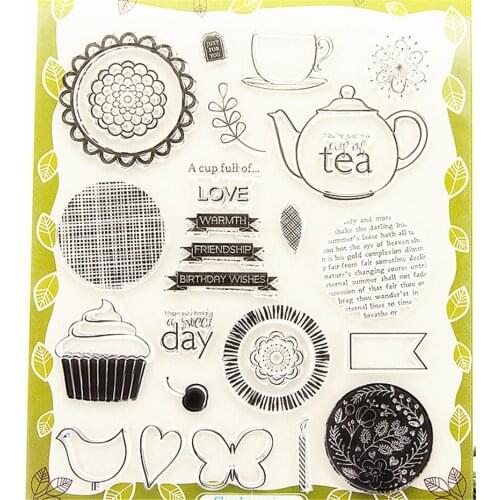 Hot selling tea transparent clear stamp / silicone seal roller stamp DIY scrapbook album / card production