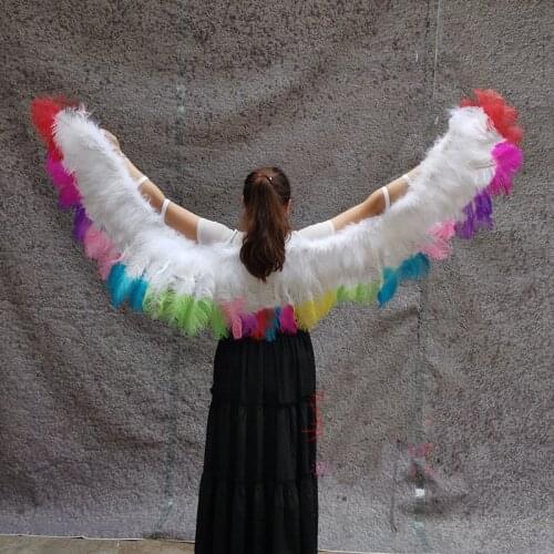 Adults Beautiful soft Green angel wings Nice fashion stage performance shooting props white colorful Fairy wings