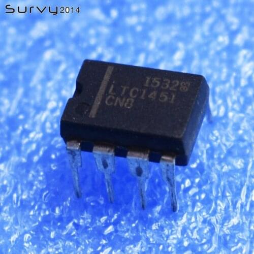 1PCS/5PCS LTC1451CN8 DIP-8 1451 12-Bit Rail-to-Rail Micropower DACs IC diy electronics