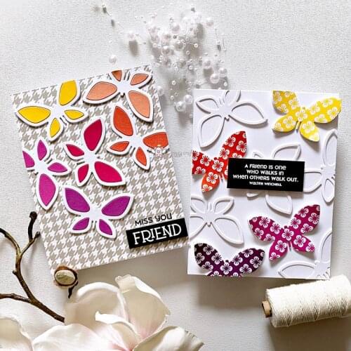 Mmao Crafts Metal Steel Cutting Dies New Butterfly decoration Stencil For DIY Scrapbooking Paper/photo Cards Embossing Dies