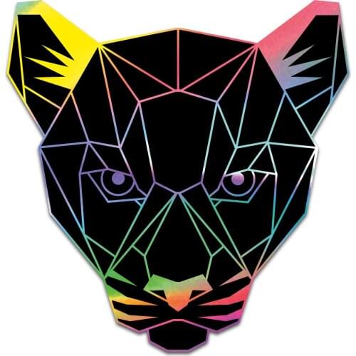 Polygon Puma Hologram laser Sticker Foil Sticker Animals Effect Abstract R117