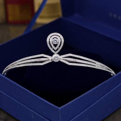 Fahion Womens Jewelry head jewelry Made Cubic zircon hair pin for Wedding Pageant Prom acessorio para cabelo beauty crown H-036