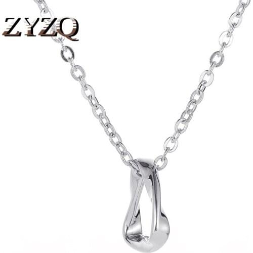 ZYZQ Creative Cutout Triangle Chain Necklace Womens Geometric Pendant Female Wedding Party Jewelry Fashion Accessories