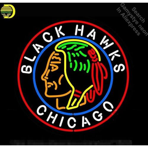 Chicago Black Haw Neon Sign neon bulb Sign Real Glass Tube neon lights Recreation club Pub Iconic Sign Advertise personalized