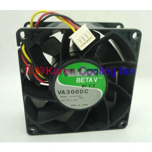 New Original for NIDEC VA300DC V35375-58 8038 12V 0.6A 8CM 3 wire dual ball bearing computer cooling fan