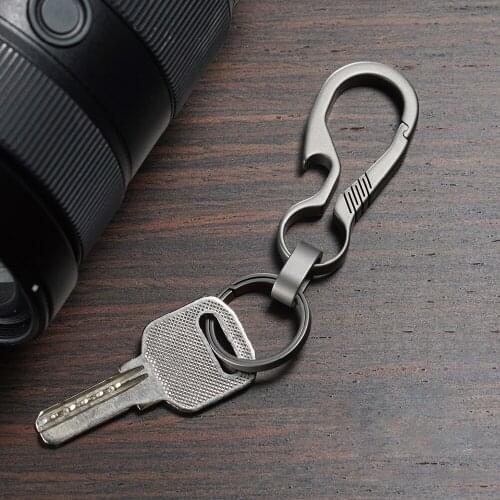Outdoor Titanium Key Chain Keyring Bottle Opener Climbing Equipment Quick-release Key Ring Holder Titanium Keys Holding
