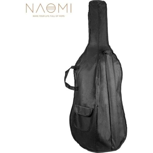 NAOMI Portable 1/8 1/4 1/2 3/4 4/4 Cello Soft Bag Case Full Size Cello Gig Bag Durable Cello Bag