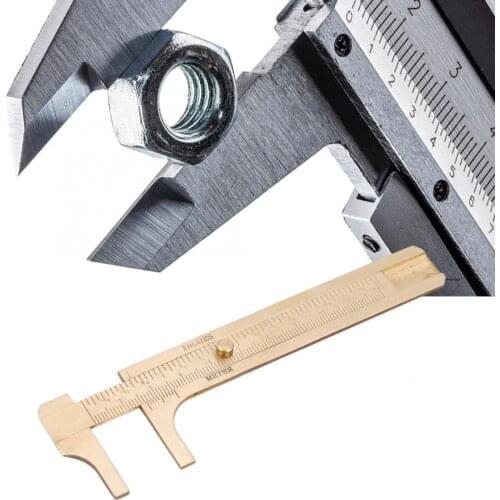 Vernier Caliper Digitable Brass Vernier Caliper Double Scale Jewelry Measuring Ruler Measurement Tool 0-100mm