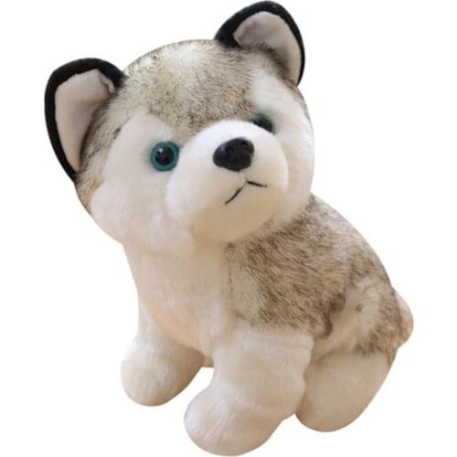 Simulation siberian husky dog stuffed animal plush animal children toys children soft kawaii wolf pet doll cute boy girl toy