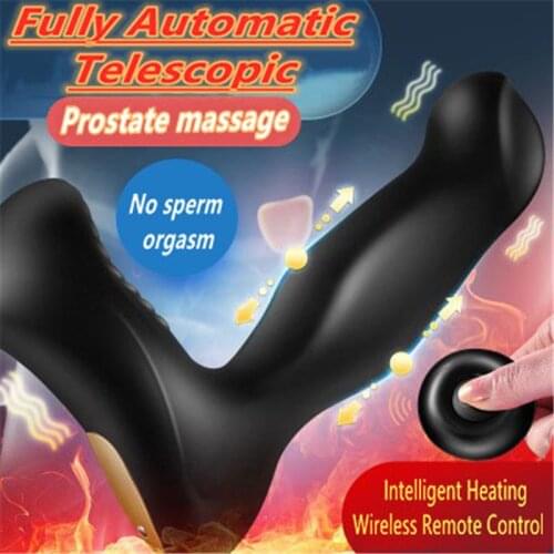 Wireless Remote Control Telescopic Anal Vibrator Male Prostate Massager vibrating Butt Plug Adult Sex Toy For Gay Men Vibrators