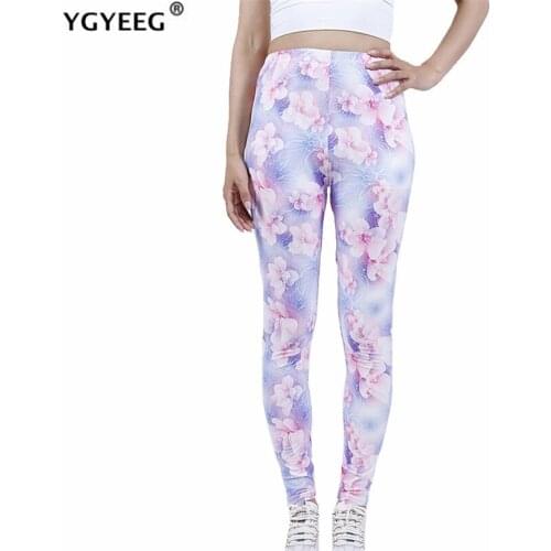 YGYEEG Sport Women Fitness Blooming Pink Floral Leggings Running Gym Pants Summer Styles Fashion New 2021 Mujer Drop Shipping