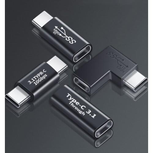 1pcs 90 Degree Right Angle USB 3.1 Type C Male To Female USBC female to female male to male Converter Adapter
