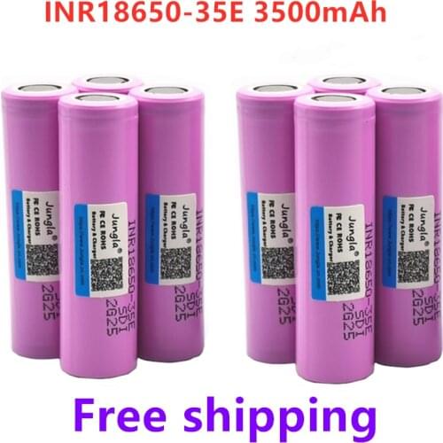 100% Original INR18650 35E 3.7V 3500mAh 20A discharge 18650 Li-ion battery 3.7v INR18650-35E rechargable Battery+ Free shipping
