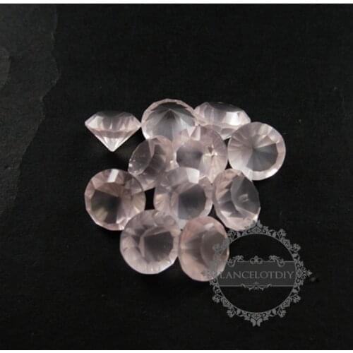12-12.5mm round faceted cut natural pink quartz semi precious loose stone DIY ring earrings charm cabochon 4110105