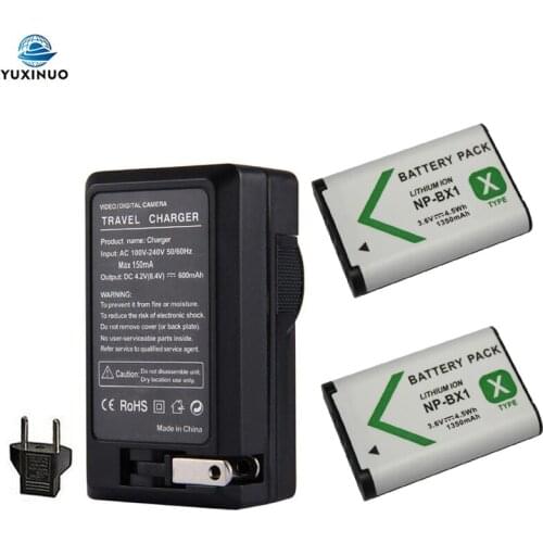 1350mAh NP-BX1 NPBX1 Camera Battery + AC Charger for Sony FDR-X3000R RX100 M7 M6 AS300 HX400 HX60 WX350 AS300V HDR-AS300R AS15