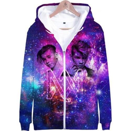 3D Hoodies Marcus and Martinus Winter Women Jackets and Coats Hip Hop Streetwear Pocket With Zipper Pullover Hooded Sweatshirt