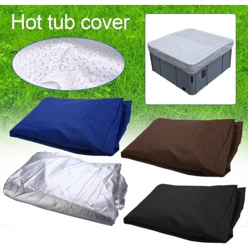 4 Colors Square Tub Cover Oxford Fabric Spa Cap Cover Waterproof Dust Cover Protector 200x200x30cm