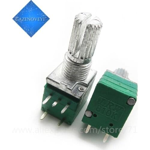 5pcs/lot RV097NS 5K 10K 20K 50K 100K 500K with a switch audio 5pin shaft 15mm amplifier sealing potentiometer In Stock