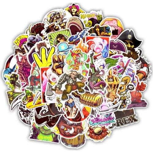 50pcs Waterproof Horror Punk Stickers Graffiti Dark Skeleton Sexy Stickers on Laptop Luggage Bumper Bike Helmet Car For Kids